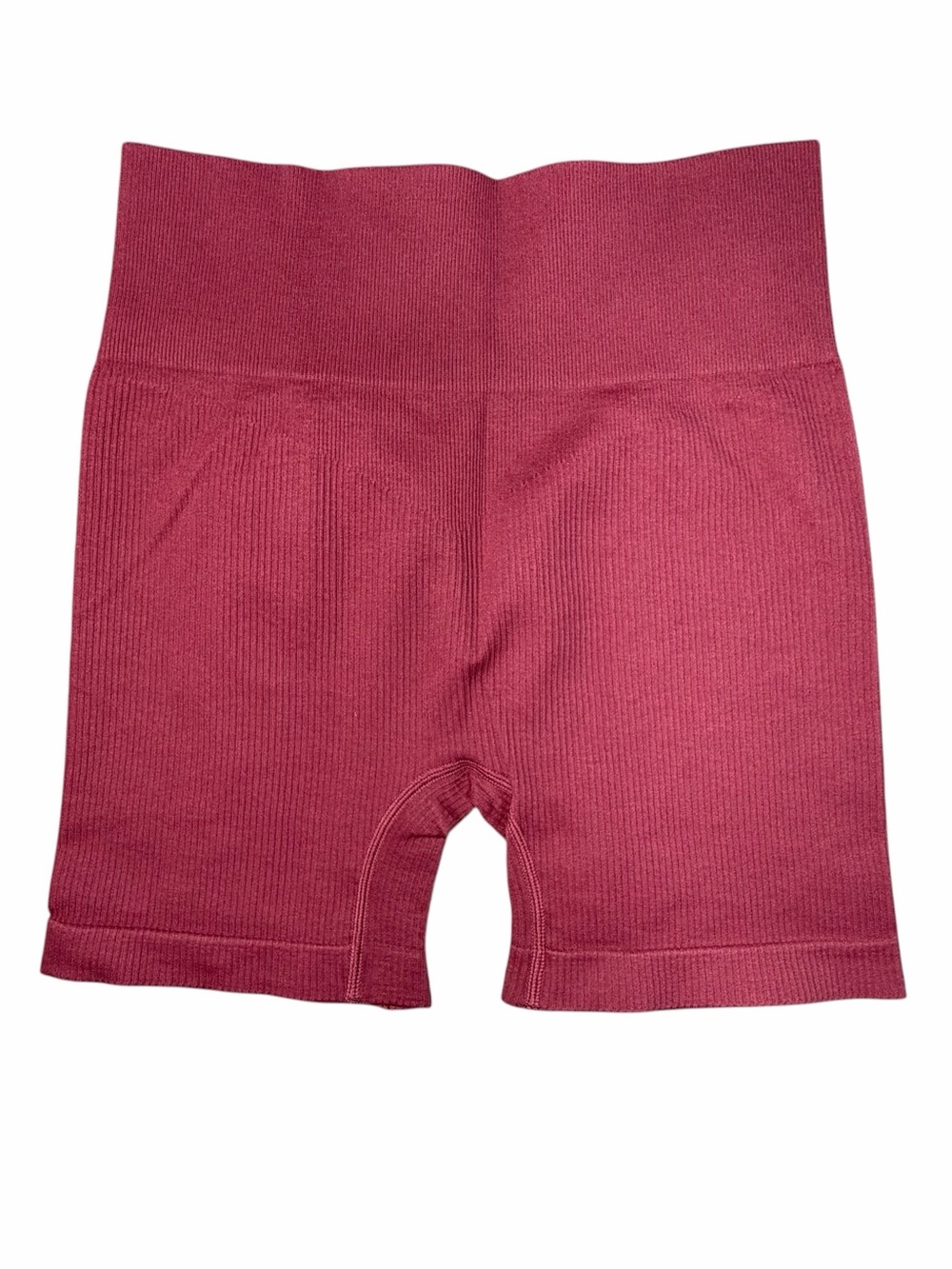 OQQ Seamless High Waisted Biker Shorts Berry Pink Size Large NWOT